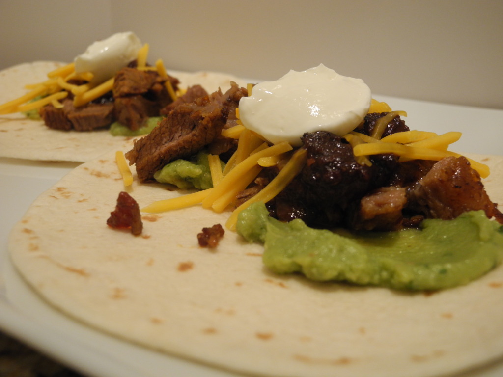 Brisket Tacos with Warm Chipotle Salsa