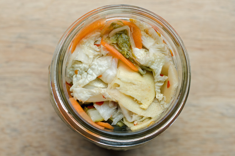 Top View Pickled Cabbage Salad