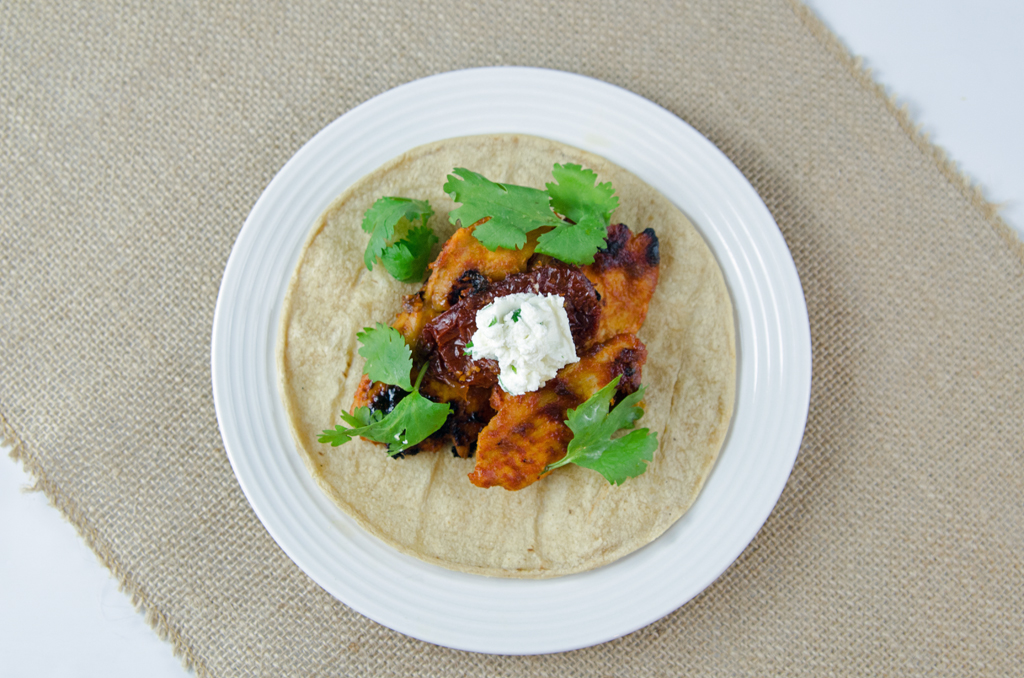 Chipotle Cilantro Goat Cheese Taco