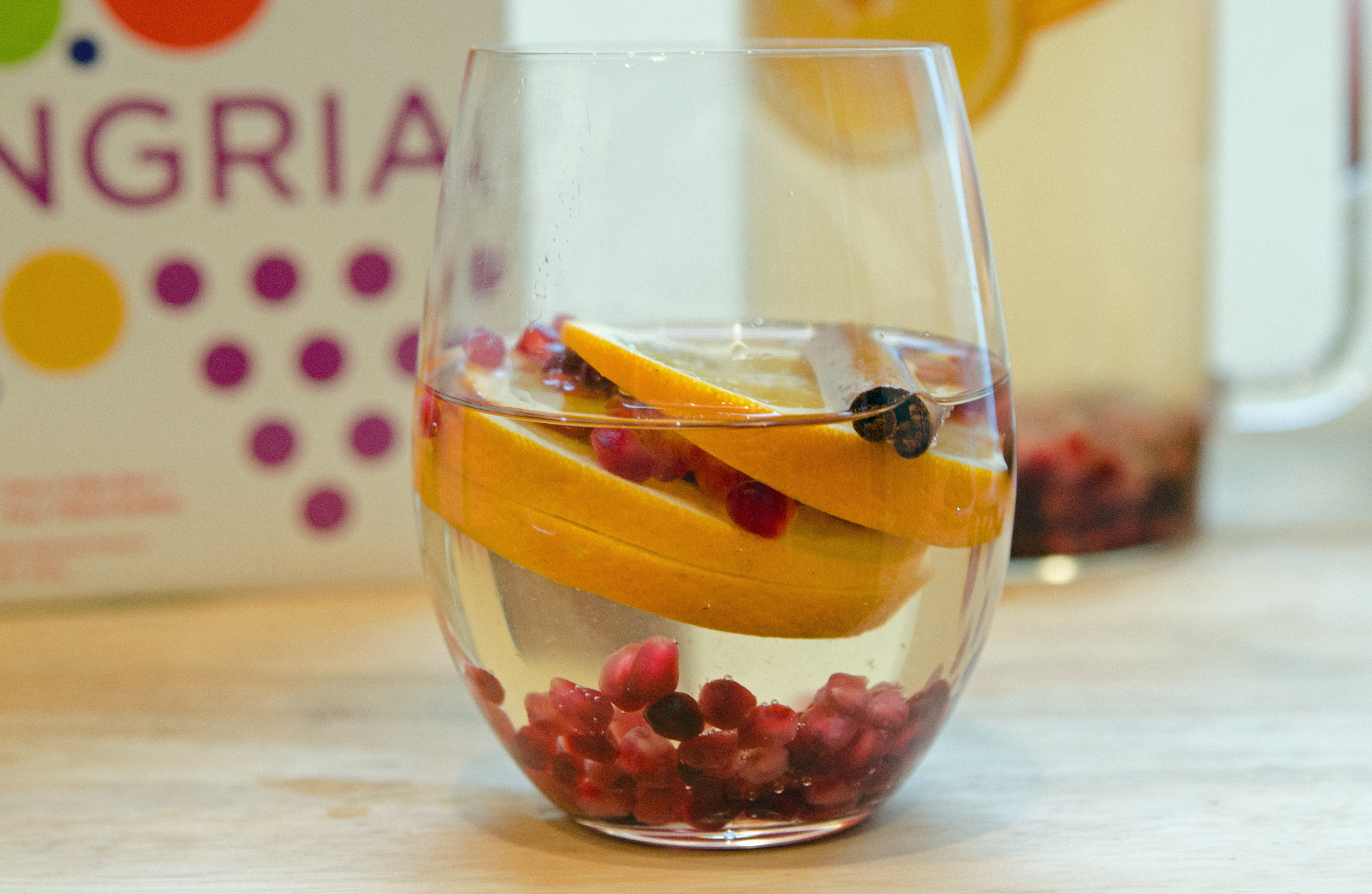 WInter Sangria in Wine Glass