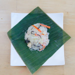 Pancit Bichon Noodles on Banana Leaves