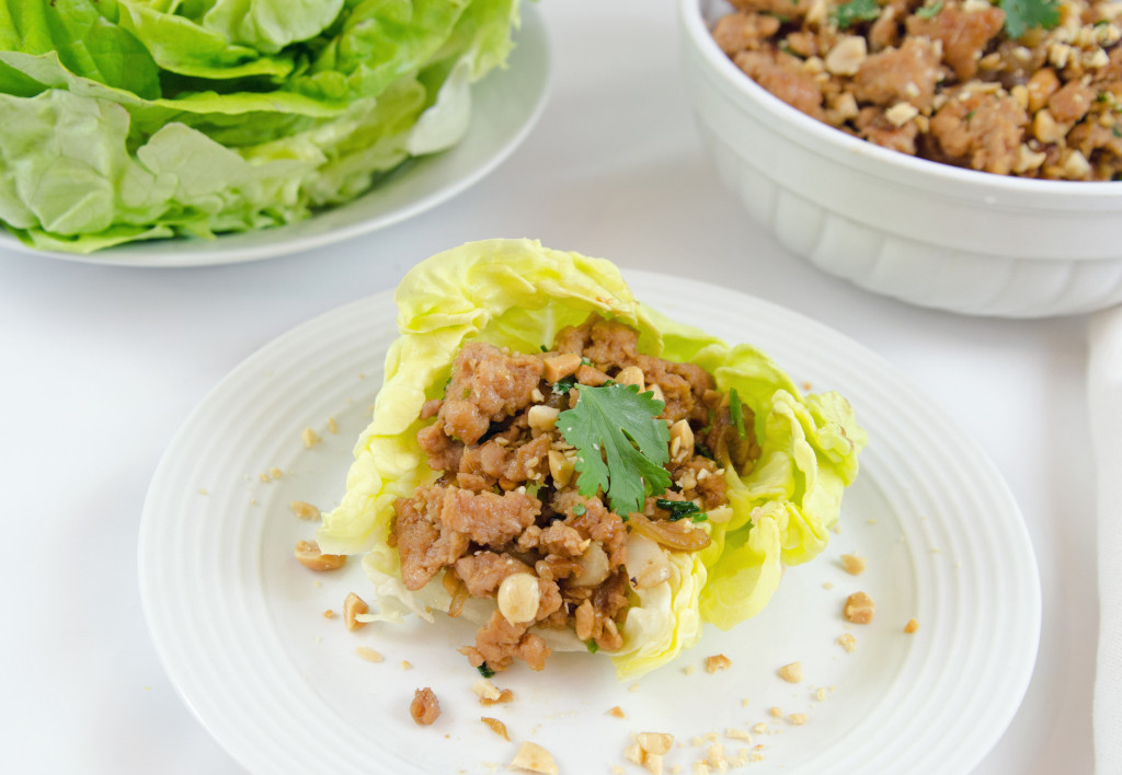 Healthy Kung Pao Chicken Inspired Lettuce Wraps