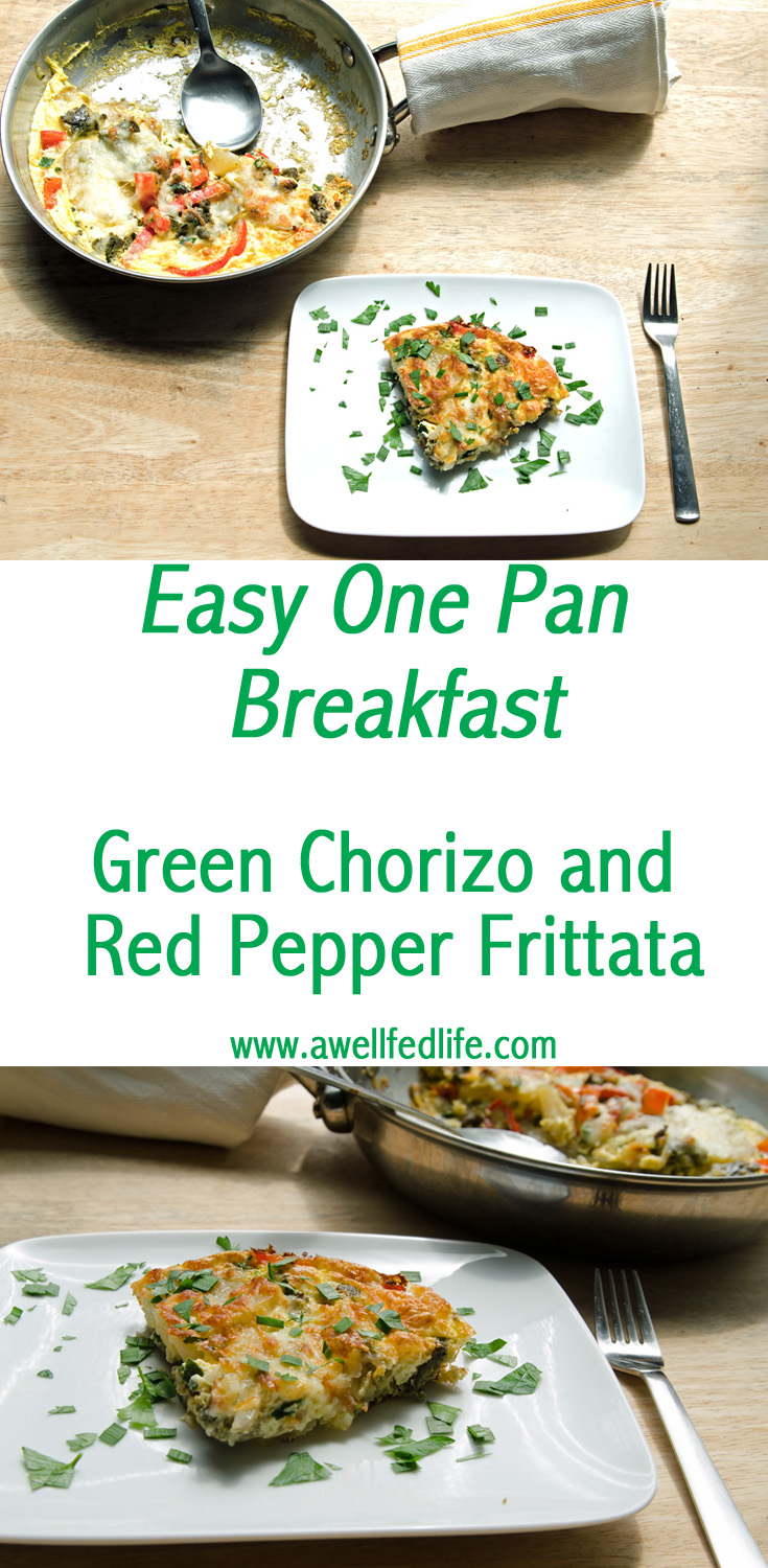 Green Chorizo and Red Pepper Frittata