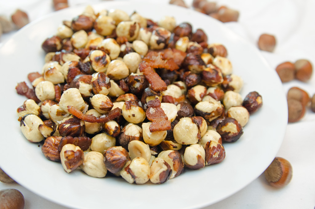 Roasted Bacon Hazelnuts