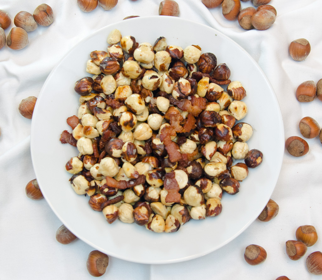 Roasted Bacon Hazelnuts