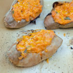 Twice-Baked Sweet Potatoes with Cheddar and Jalapeños